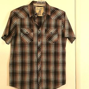 Men's short sleeve Coastal brand button down shirt size Med